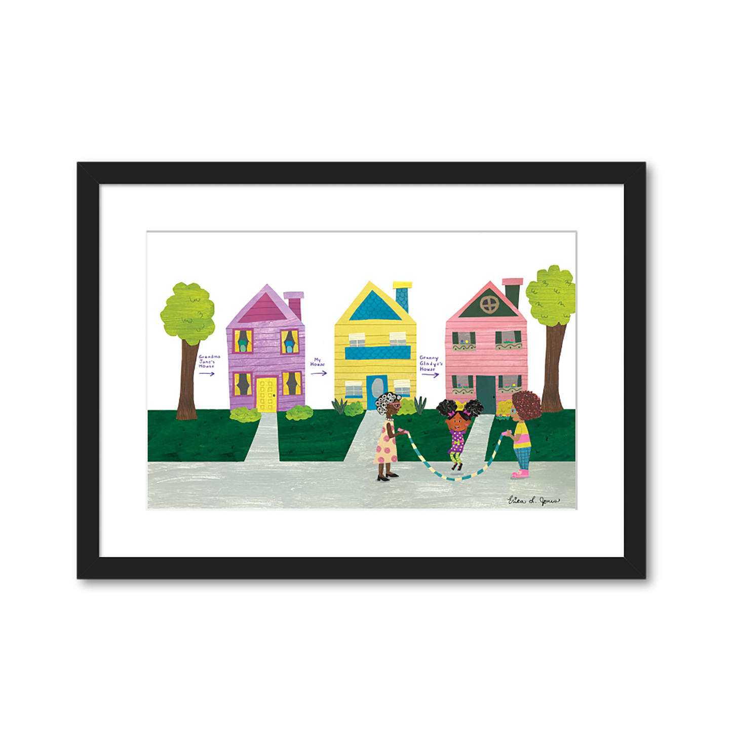ZARA IN THE MIDDLE OF JUMPING ROPE GICLEE PRINT (11" X 17")