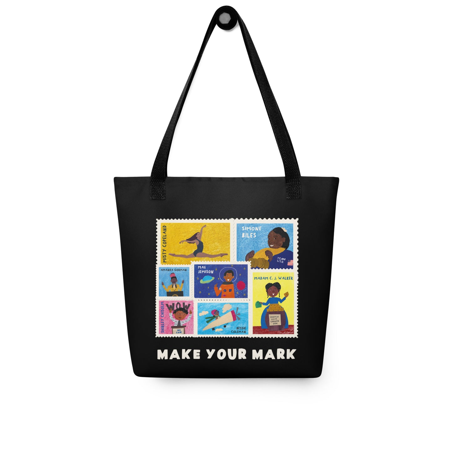 Make Your Mark Tote Bag in black