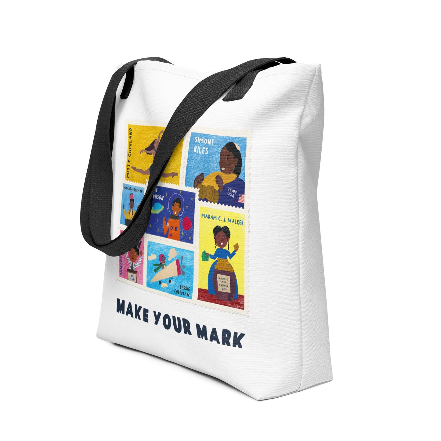 Make Your Mark Tote Bag in white