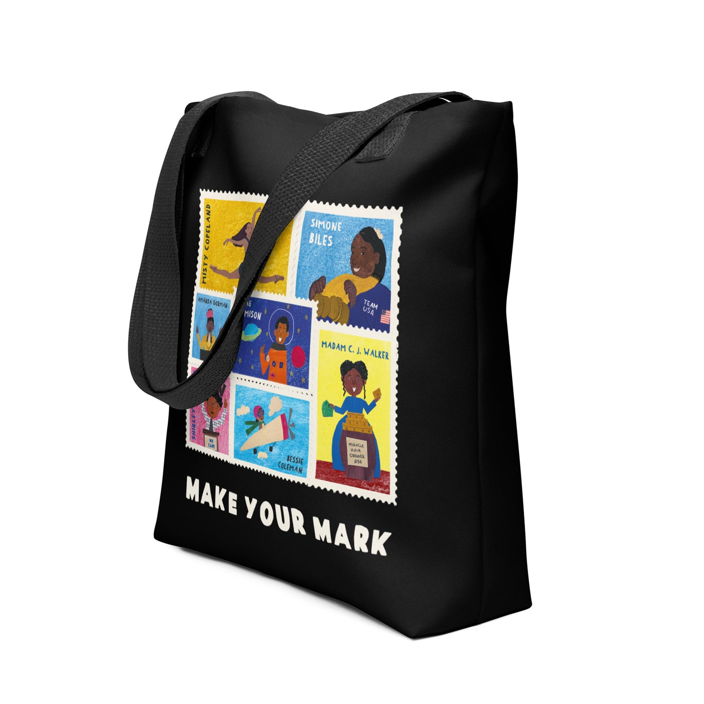 Make Your Mark Tote Bag in black