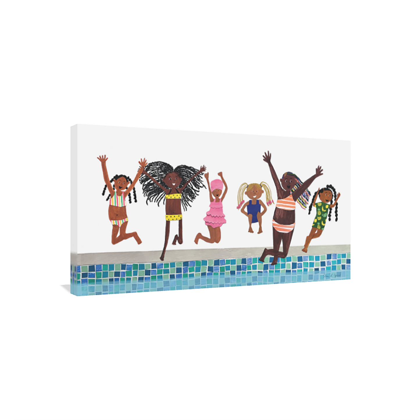 Born to Swim Giclee on Canvas