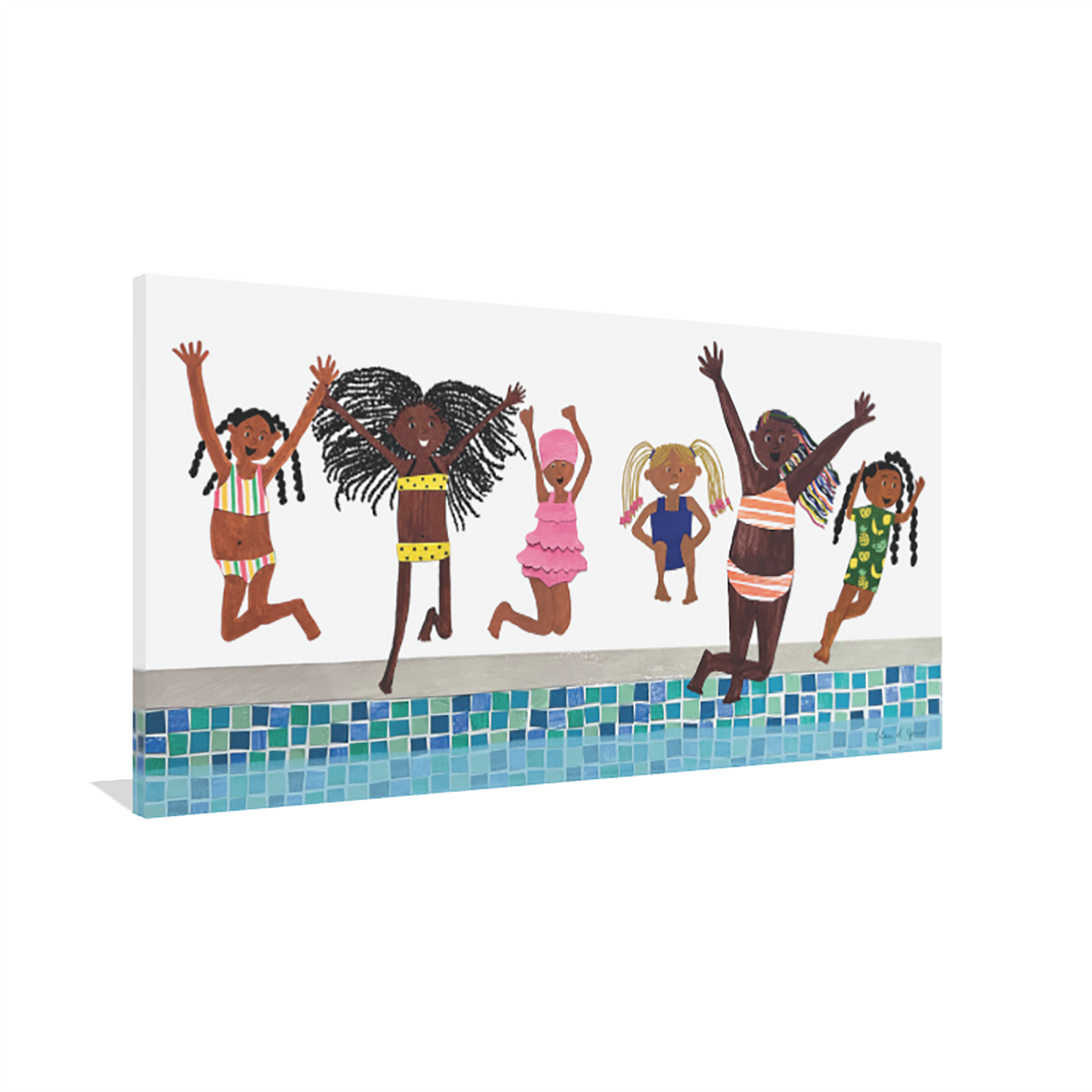 Born to Swim Giclee on Canvas