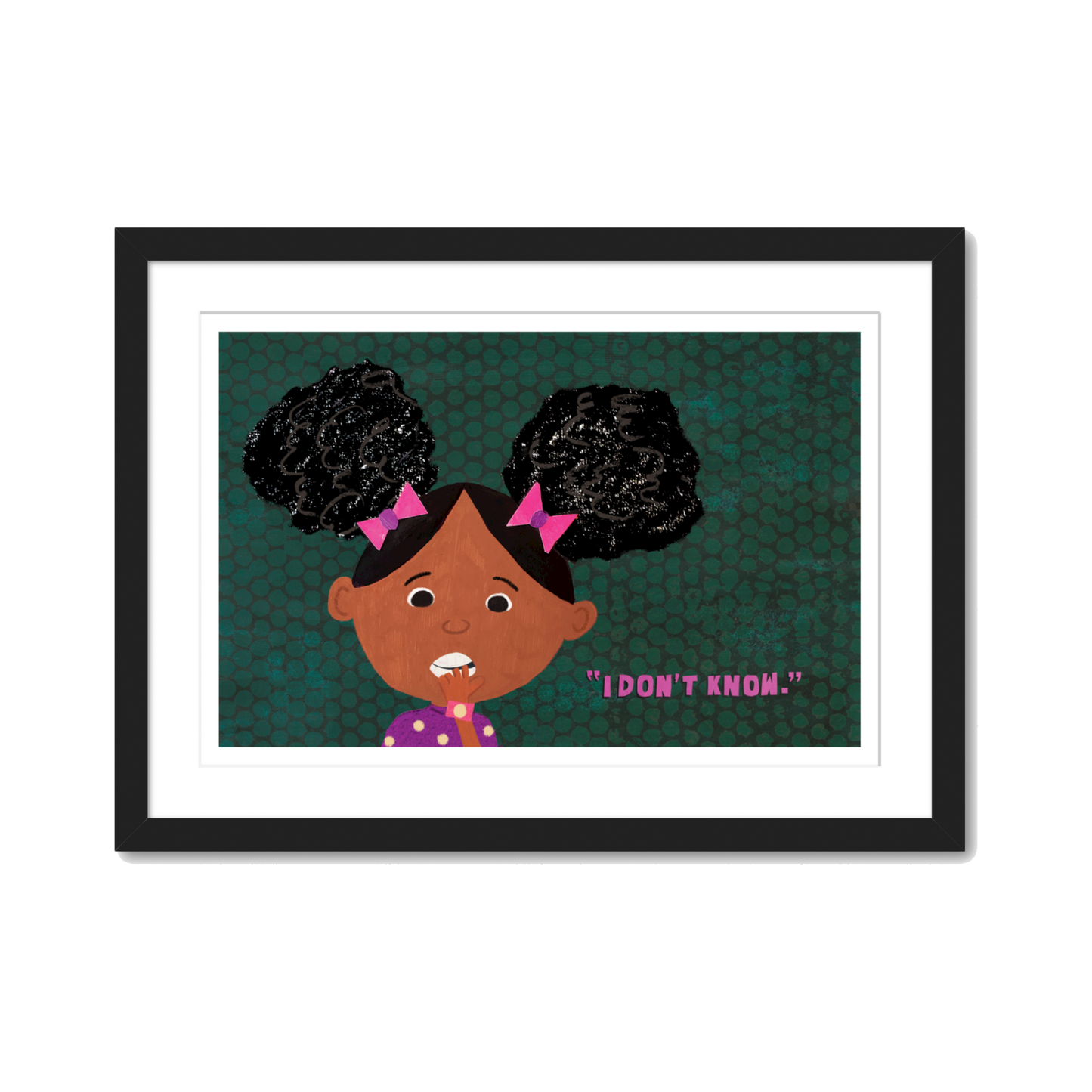 ZARA IN THE MIDDLE OF NOT KNOWING (IN GALLERY FRAMED)