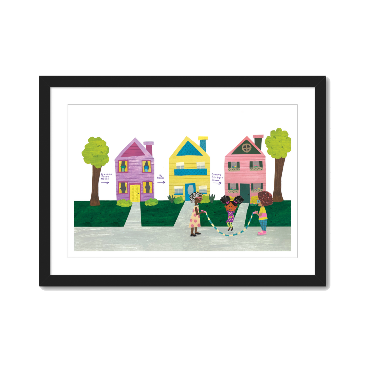 ZARA IN THE MIDDLE OF JUMPING ROPE (IN GALLERY FRAMED)